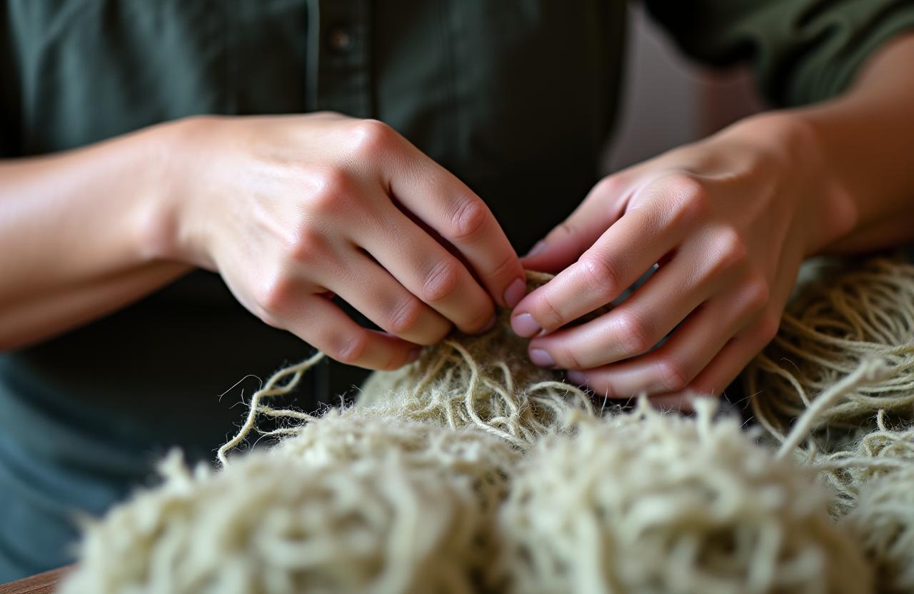 Sustainable fabric weaving process